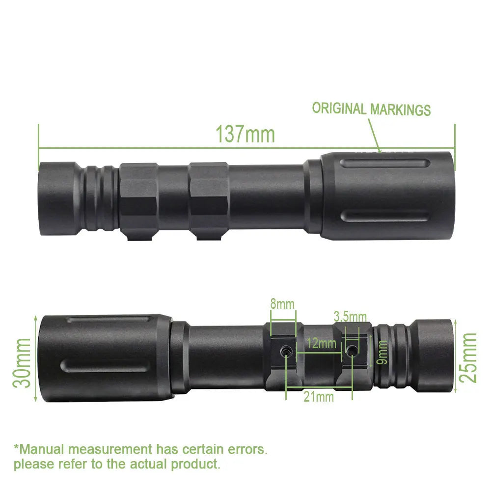 Tactical Flashlight OKW PL350 18350 18650 Weapon Light