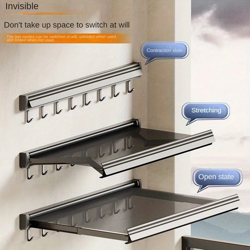 Drying Shelf Window Retractable Drying Clothes And Shoes Rack