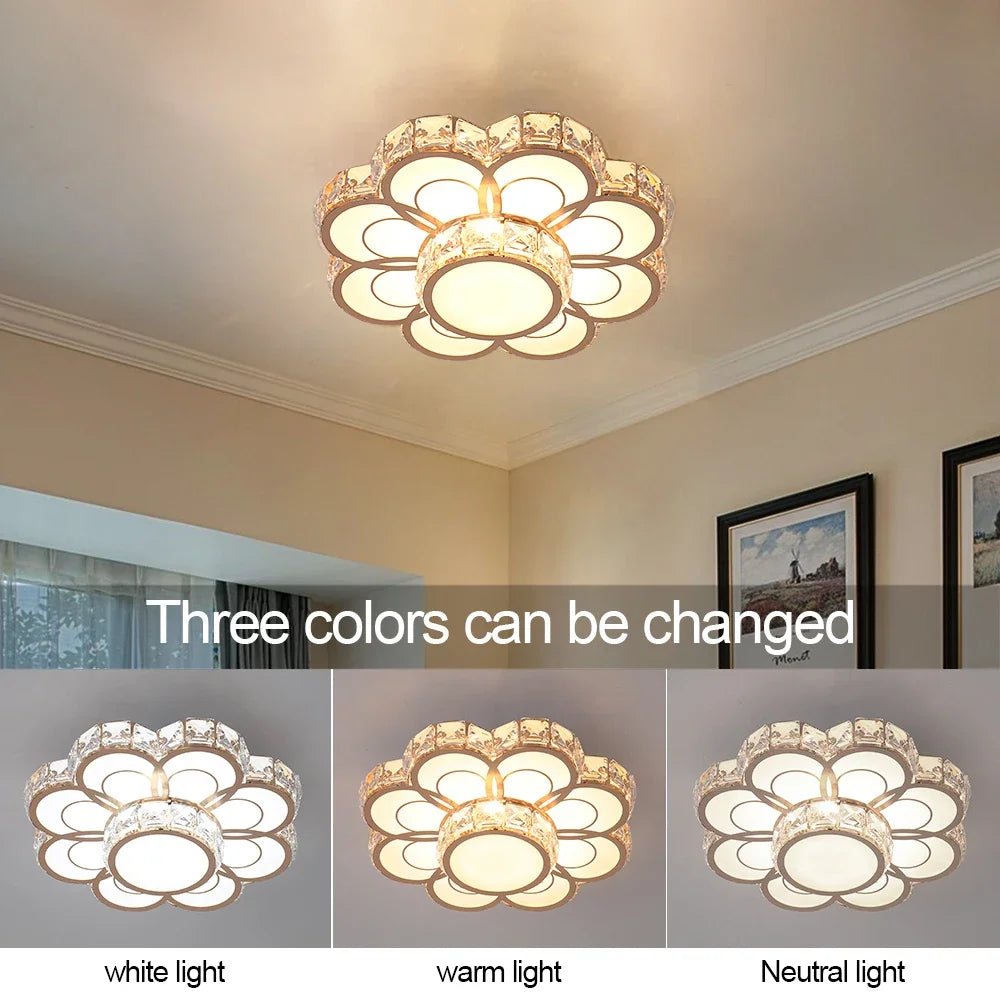 Modern Crystal Ceiling Light