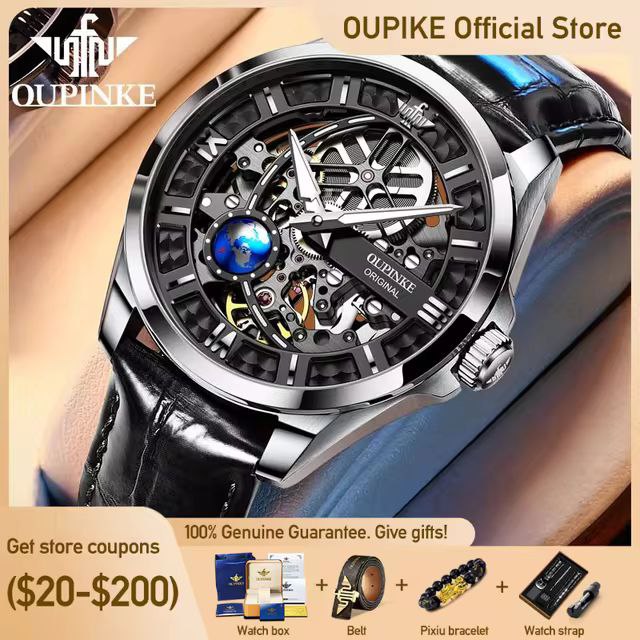 OUPINKE Men's Watches Top Brand Luxury Automatic Mechanical